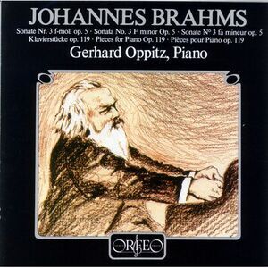 J. Brahms - Sonata No. 3 & Pieces for Piano Op. 119  CD